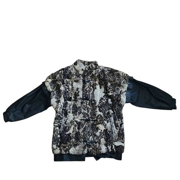 Vintage Rabbit Fur Coat Womens Small Medium Large XL Leather Arctic Dream Outerw - Picture 3 of 7